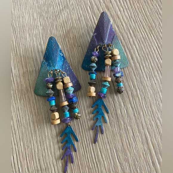 Boho statement earrings 2 pairs - Picture 4 of 4